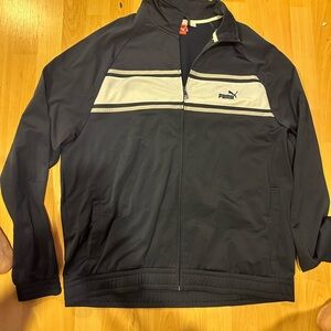Puma Navy and White Men’s Track Jacket